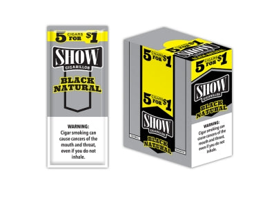 SHOW 5F$1 BLACK NATURAL15/5PK - 107449