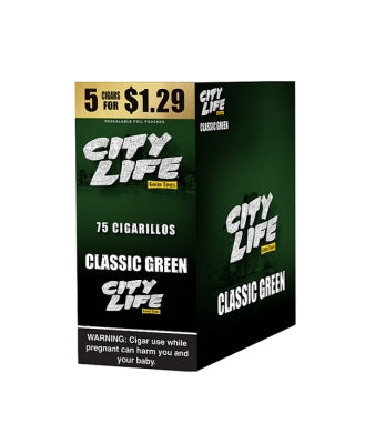 CITYLIFE 5/$1.29 CLASSIC GREEN 15/5PK