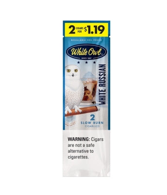 WHITE OWL CIG 2/30PK 2/$1.19 WHITE RUSSIAN