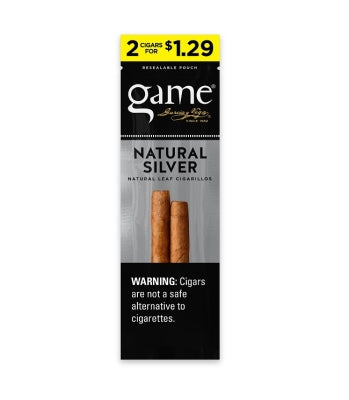 GAME CIG 2/30PK 2/$1.29 NATURAL SILVER