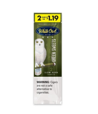 WHITE OWL CIG 2/30PK 2/$1.19 GREEN SWEET