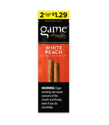 GAME CIG 2/30PK 2/$1.29 WHITE PEACH