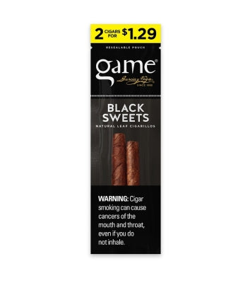GAME CIG 2/30PK 2/$1.29 BLACK SWEET
