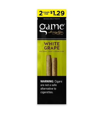 GAME CIG 2/30PK 2/$1.29 WHITE GRAPE
