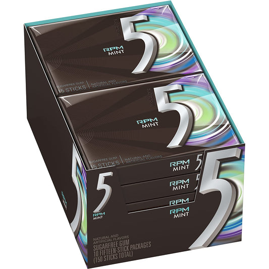 5 GUM RPM MINT 15PC/10PK