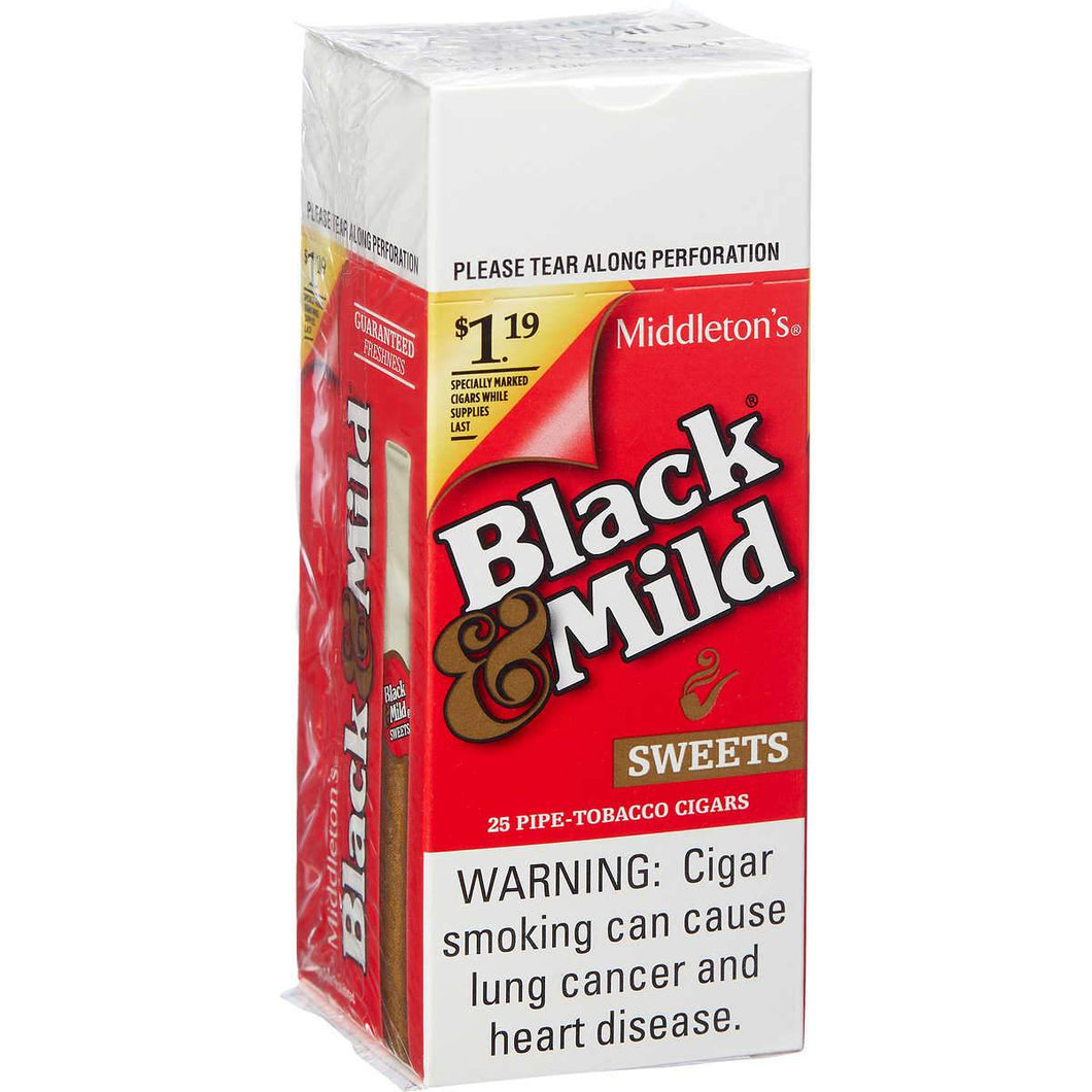 BLACK & MILD $1.19 SWT 25CT
