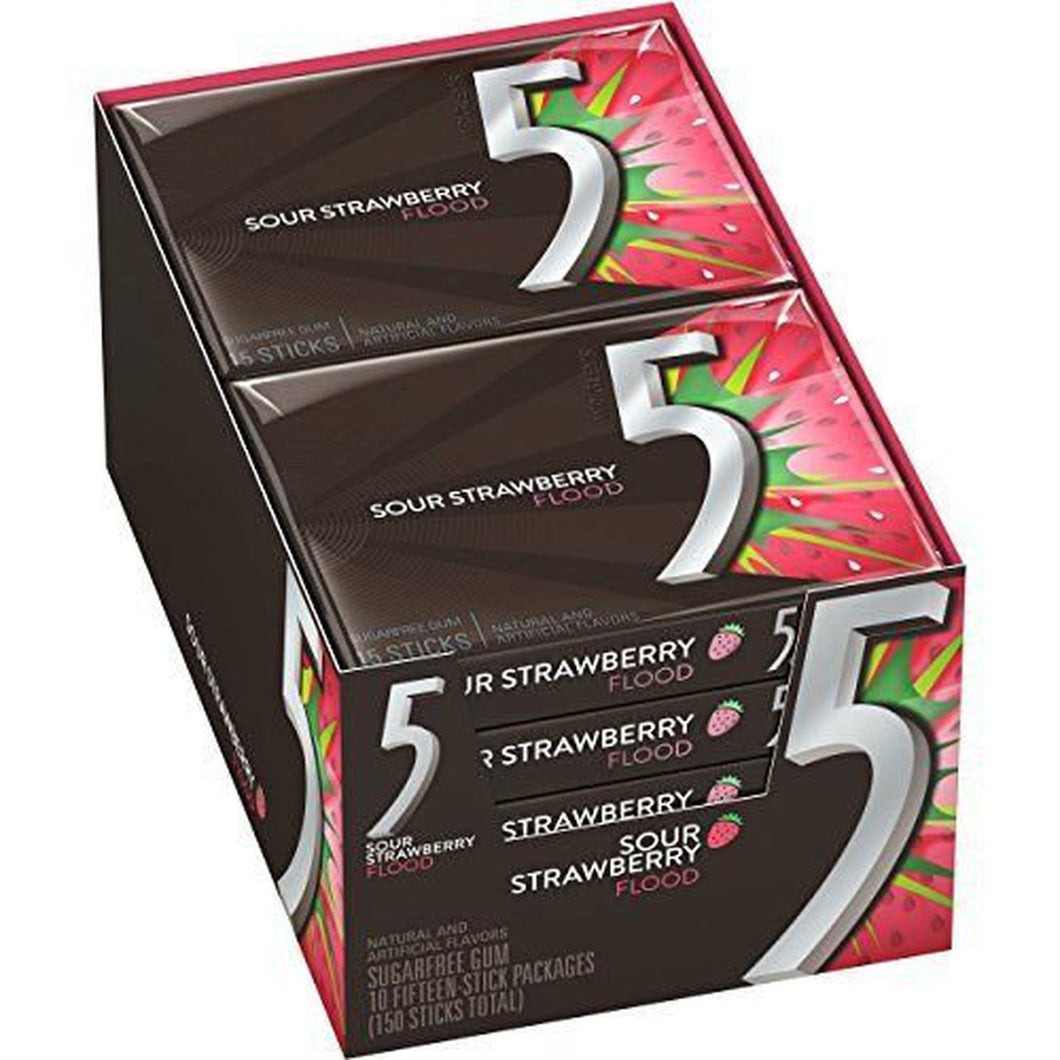 5 GUM STRAWBERRY FLOOD 10/15CT